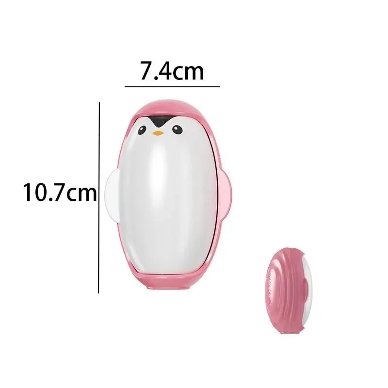 Rodillo Quitapelusas Lavable Pingüino